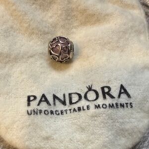 Pandora Pink Heart Filigree Charm